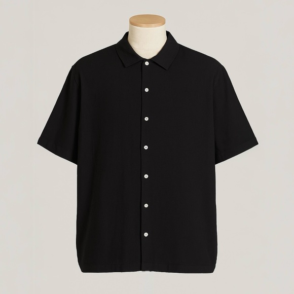 ASOS Design Men’s 2XL Black Short Sleeve Button Down Shirt | Fall Casual - Picture 1 of 5